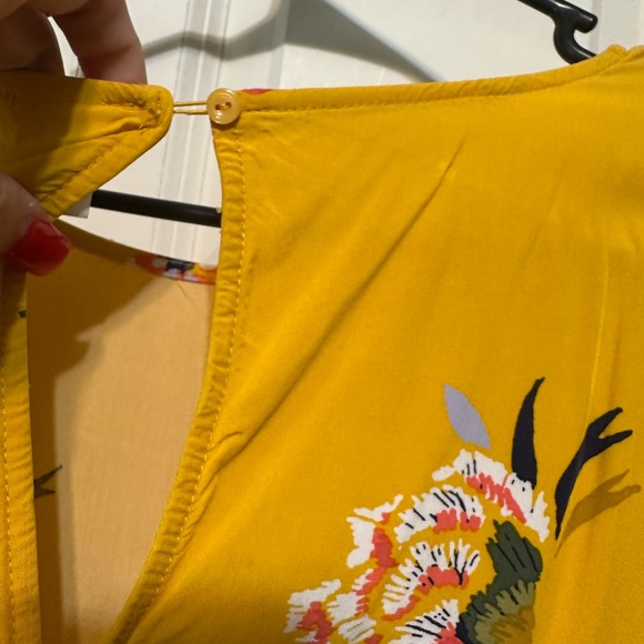 Old Navy Yellow Floral Long Sleeve Dress - Picture 6 of 6